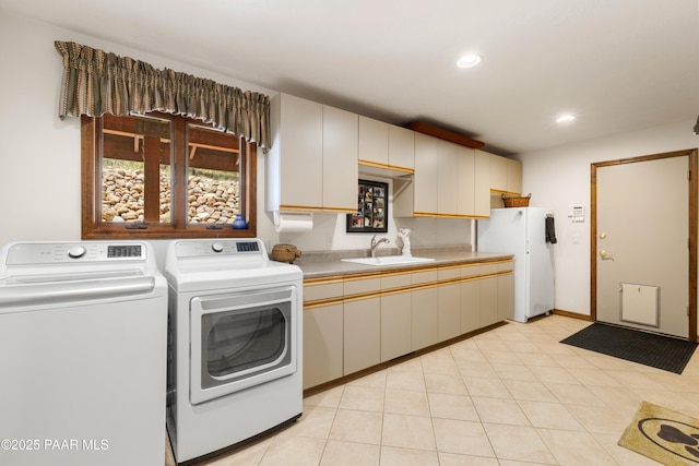 1515 N Happy Valley Rd Unit 3 & 4, Prescott, AZ 86305 - laundry room with separate washer and dryer, cabinet space, and recessed lighting
