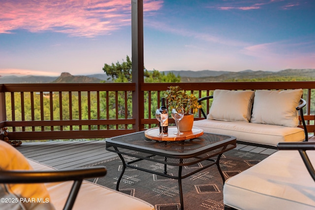 1515 N Happy Valley Rd Unit 3 & 4, Prescott, AZ 86305 - deck with a mountain view and outdoor lounge area