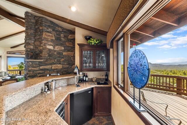1515 N Happy Valley Rd Unit 3 & 4, Prescott, AZ 86305 - indoor wet bar with healthy amount of natural light, dishwashing machine, and a mountain view