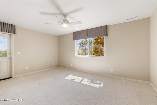 13375 N Iron Hawk Dr, Prescott, AZ 86305 - carpeted empty room with a ceiling fan, visible vents, and baseboards