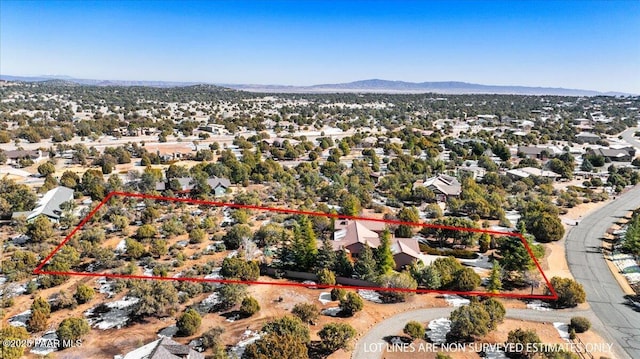 13375 N Iron Hawk Dr, Prescott, AZ 86305 - drone / aerial view featuring a residential view and a mountain view