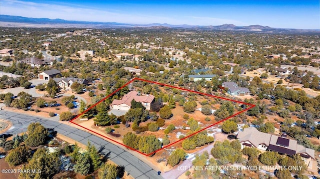 13375 N Iron Hawk Dr, Prescott, AZ 86305 - drone / aerial view featuring a mountain view