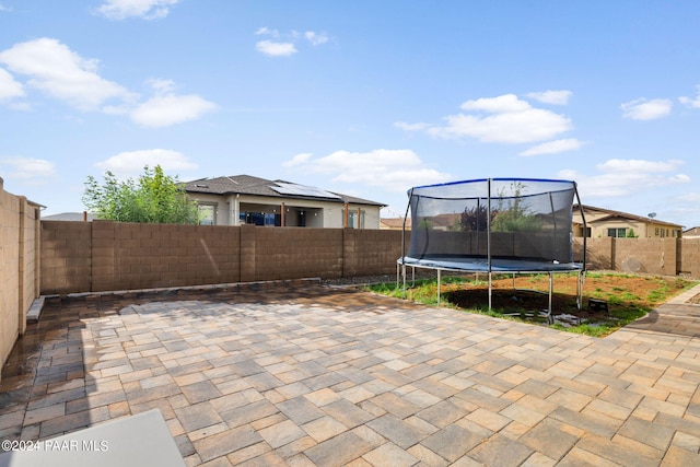 view of patio with a trampoline