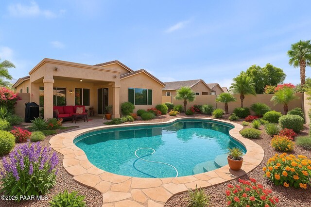1819 W Deer Creek Rd, Phoenix, AZ 85045 - view of pool featuring outdoor lounge area and a patio