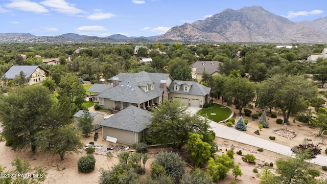 aerial view featuring a mountain view