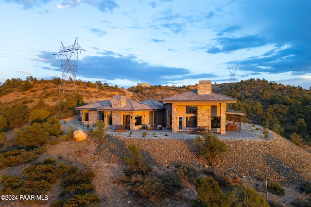 view of rear view of property