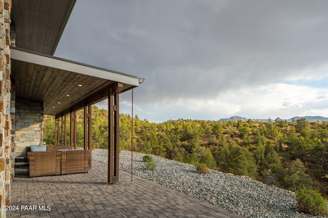 view of patio featuring an outdoor hangout area