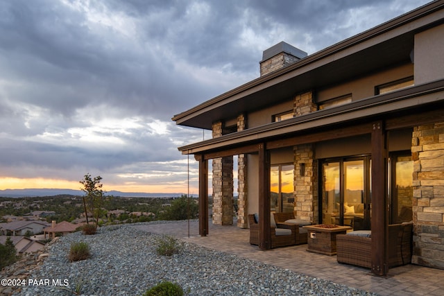 5535 W Corliss Cir, Prescott, AZ 86305 - view of patio / terrace with an outdoor living space