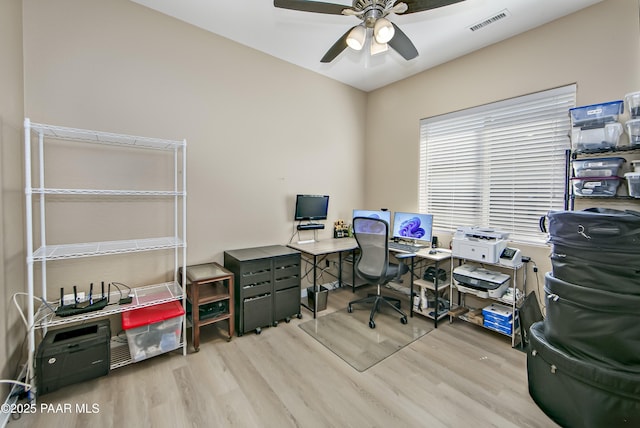 6582 E Farmstead Rd, Prescott Valley, AZ 86314 - office featuring wood finished floors and ceiling fan