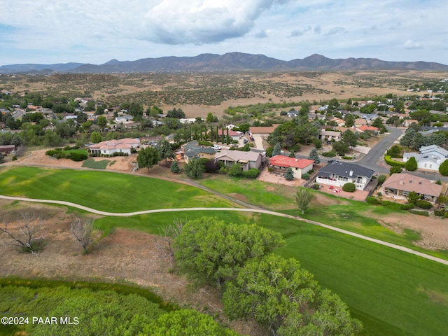 aerial view with a mountain view