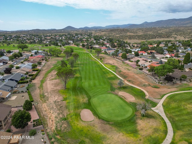 aerial view featuring a mountain view