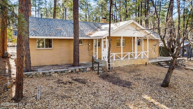 view of front of house with covered porch