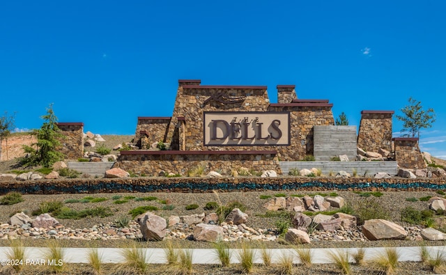 view of community sign