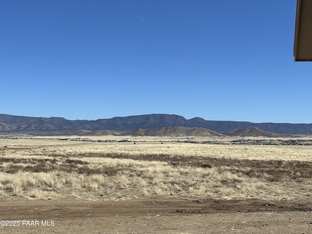 mountain view with a rural view