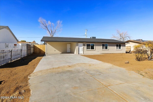 view of ranch-style house