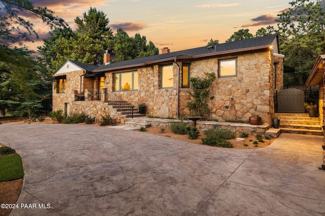 view of ranch-style home