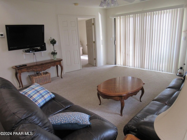 view of carpeted living room