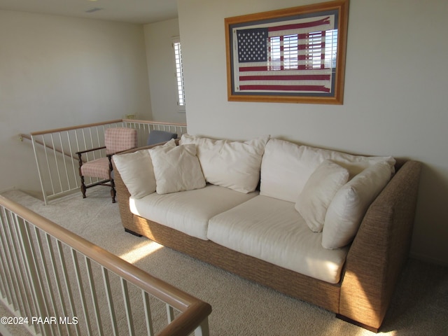 living room featuring carpet flooring