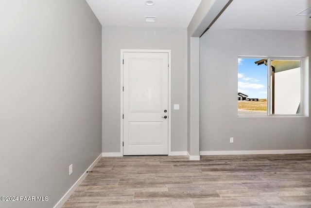 entryway featuring light wood-type flooring