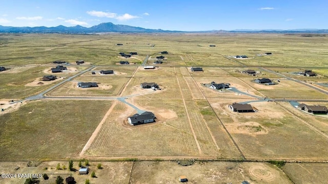 bird's eye view with a mountain view