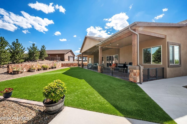 view of yard with a patio