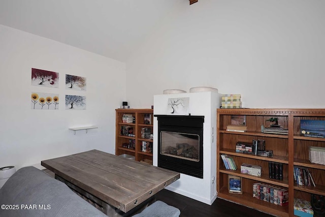 living area featuring wood finished floors