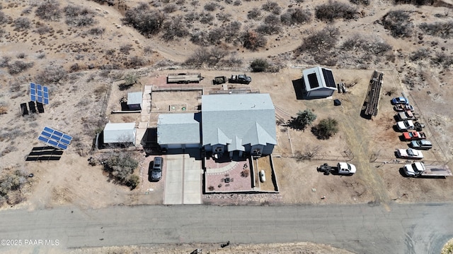 bird's eye view with view of desert