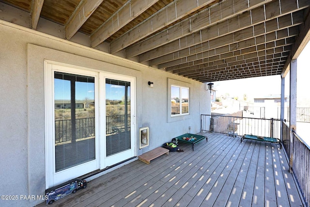 view of wooden terrace