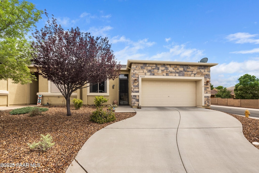 view of front of home featuring a garage