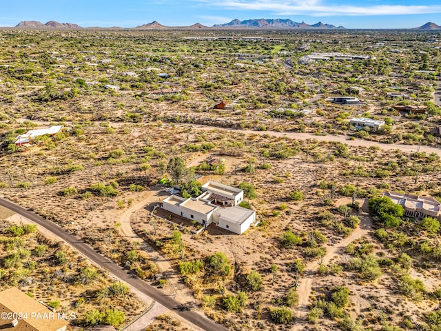 drone / aerial view with a mountain view