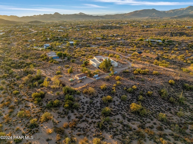 bird's eye view featuring a mountain view