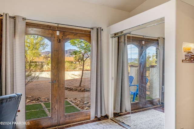 doorway with french doors