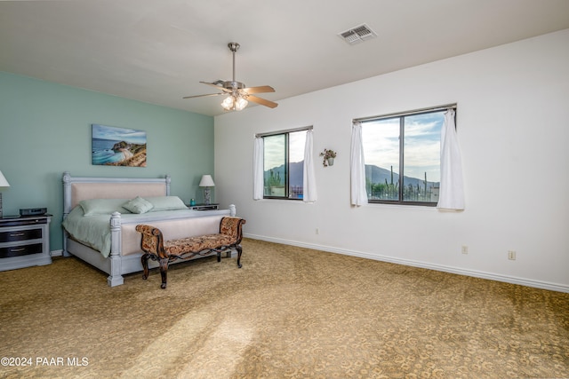 bedroom with ceiling fan