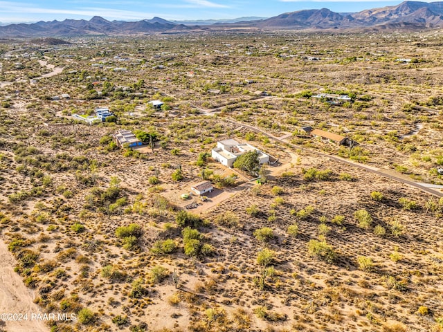 drone / aerial view with a mountain view