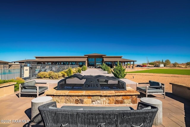 view of patio / terrace with fence