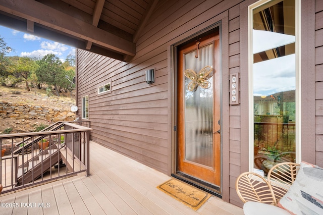 view of doorway to property