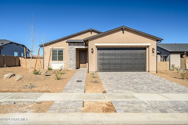 view of front of house featuring a garage