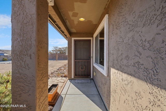 view of doorway to property