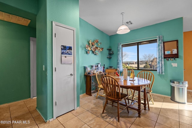 view of tiled dining area