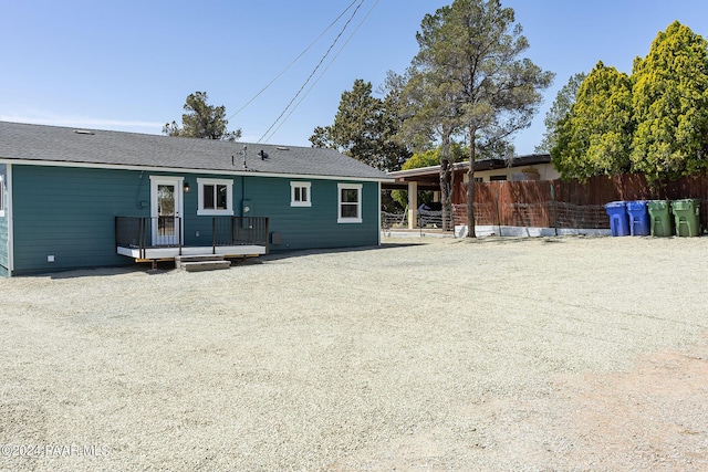 view of back of property