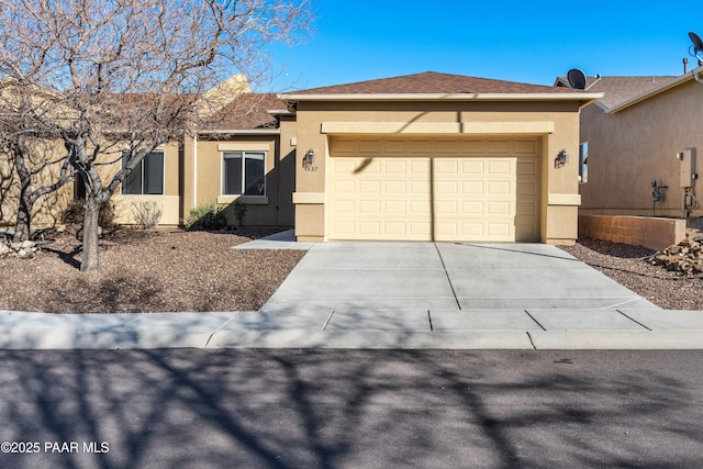 view of front facade with a garage