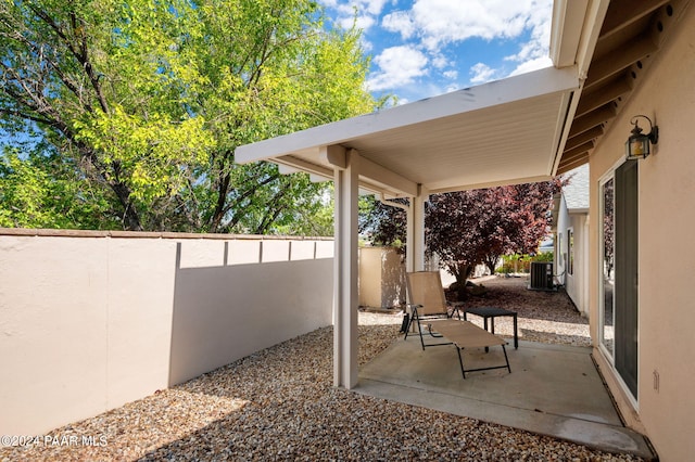 view of patio featuring cooling unit