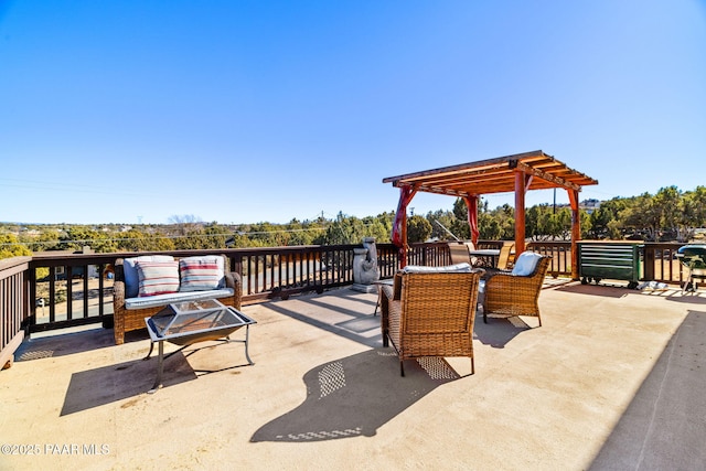 6850 N Harris Dr, Prescott, AZ 86305 - view of patio with a pergola and outdoor dining area