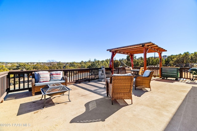 view of patio / terrace with a pergola