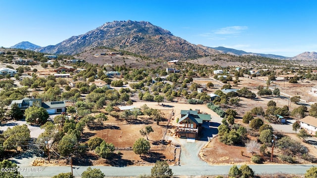 bird's eye view featuring a mountain view