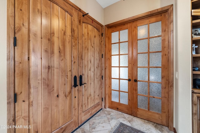 doorway featuring french doors