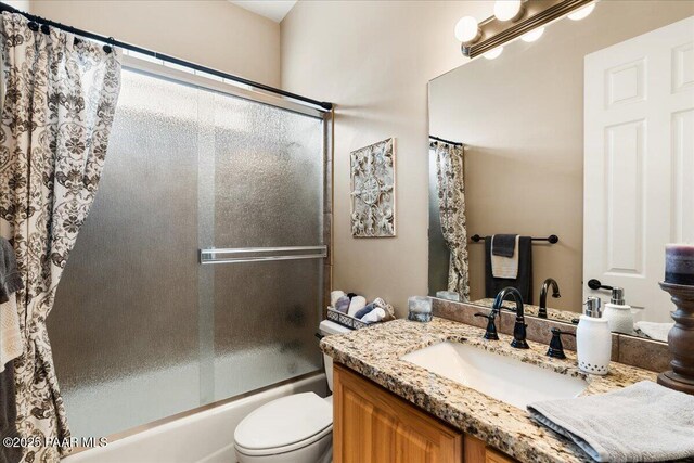 1395 N Rustlers Roost, Dewey-Humboldt, AZ 86327 - full bathroom featuring vanity and bath / shower combo with glass door