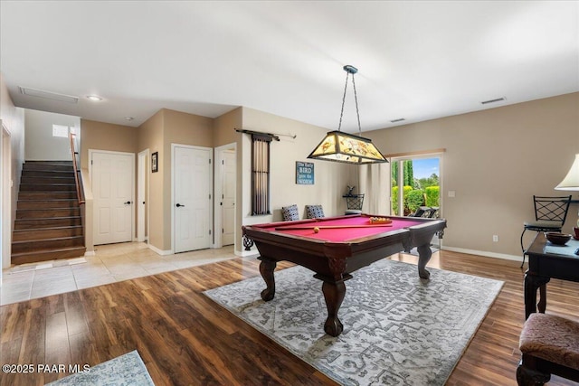 1395 N Rustlers Roost, Dewey-Humboldt, AZ 86327 - recreation room with light wood-style flooring and billiards