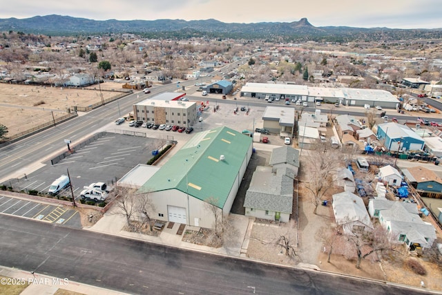 aerial view featuring a mountain view