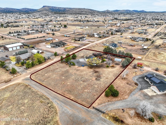 bird's eye view featuring a mountain view